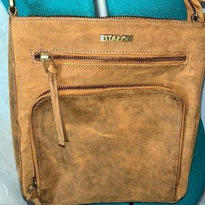 Estalon matte leather crossbody bag.